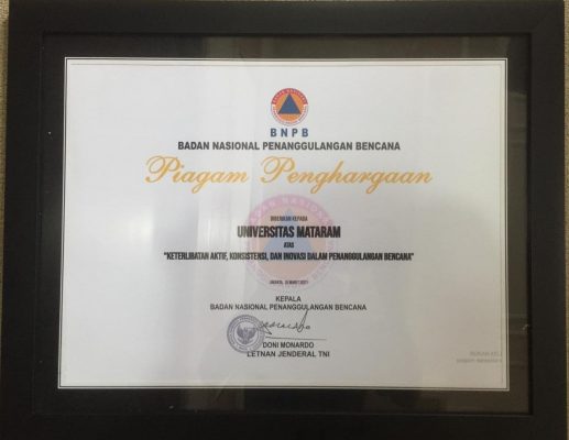Penghargaan BNPB untuk Unram