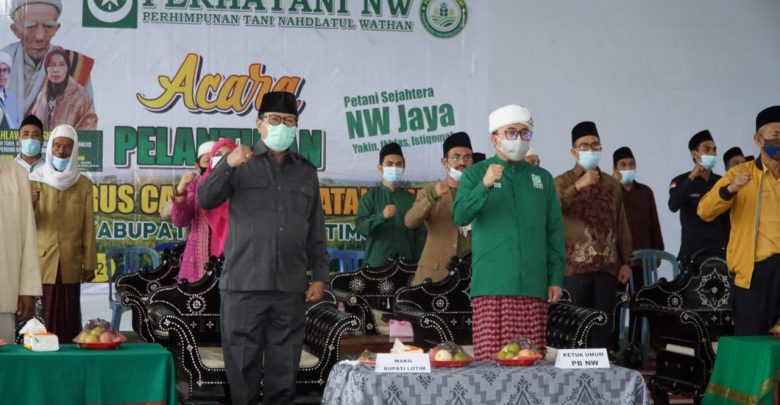 Wabup Lotim, Hadiri Pelantikan Pengurus Cabang Perhimpunan Tani NW