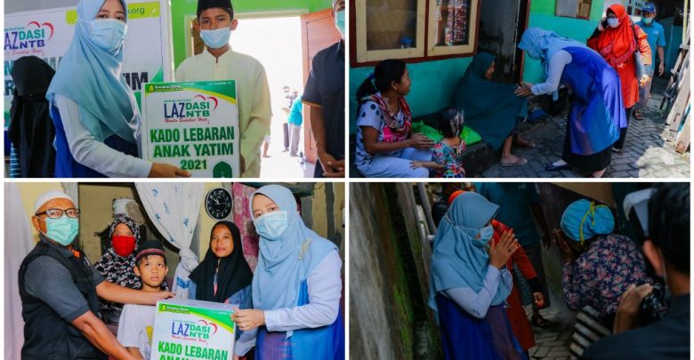 Hj. Niken Serahkan Kado Lebaran Anak Yatim, Marbot Hingga Guru Ngaji