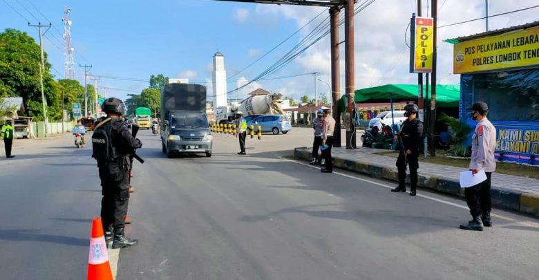 Polres Loteng Lakukan Penyekatan dan Penutupan Lokasi Objek Wisata