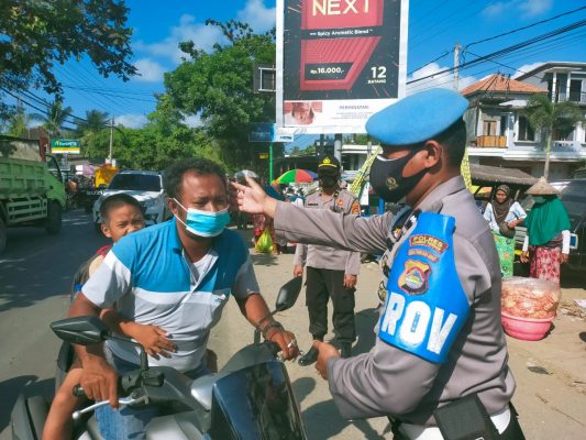 Polsek Pujut rutin gelar Operasi yustisi di Pasar Tradisonal Sengkol