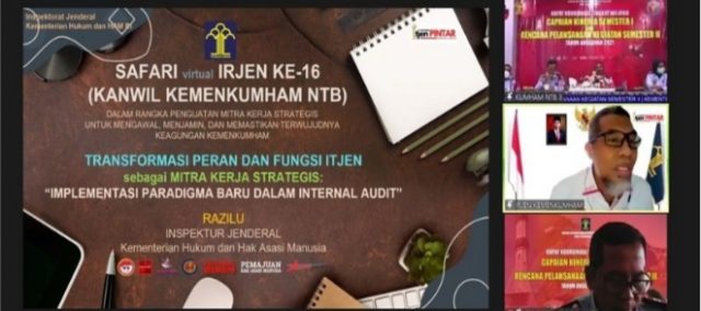 Irjen Kemenkumham RI Berikan Pemaparan Terhadap Jajaran Kanwil NTB