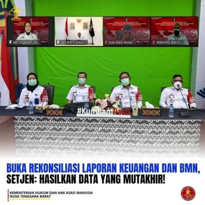 Rekonsiliasi dan Pemutakhiran Data dibuka oleh Sekjen Kemenkumham RI