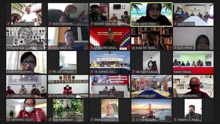 Sosialisasi dan Diskusi Rancangan Perubahan Permenkumham Melalui Zoom Meeting