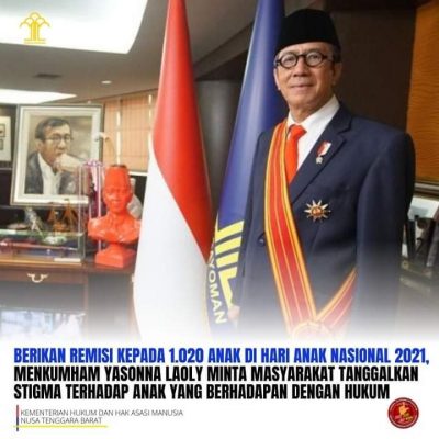 Remisi 1.020 Anak Binaan Direktorat Jenderal Pemasyarakatan Kemenkumham RI