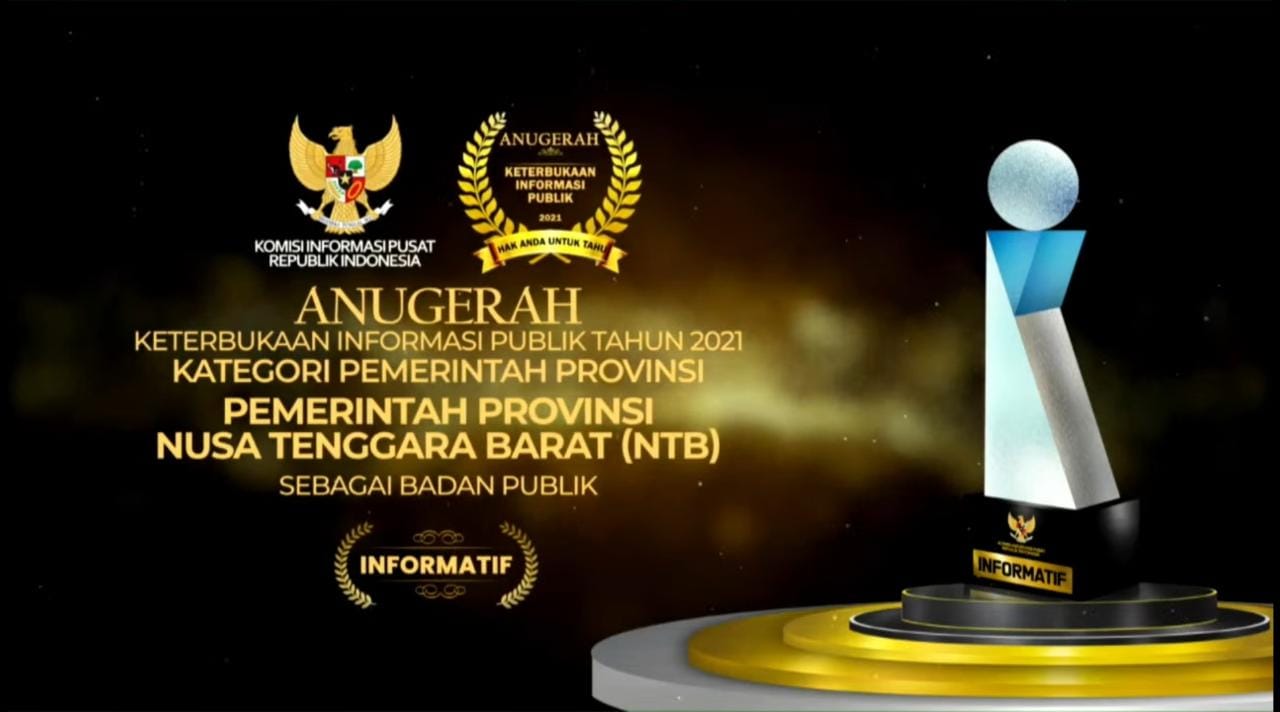 Tahun 2021 NTB Raih Peringkat 3 Nasional KIP 2021