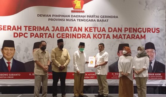 ABD Rachman Akhirnya Resmi Pimpin DPC Gerindra Kota Mataram