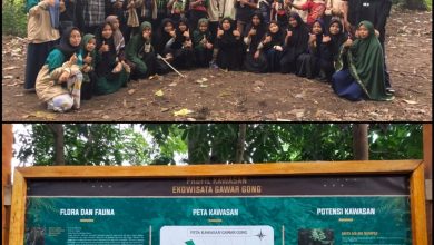 Mahasiswa KKN UNRAM Lakukan Pemasangan Profil Kawasan Ekowisata Gawar Gong
