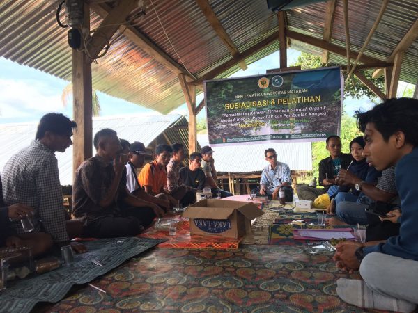 Sosialisasi dan Pelatihan Pemanfaatan Kotoran Ternak dan Sampah Organik oleh Mahasiwa KKN Unram