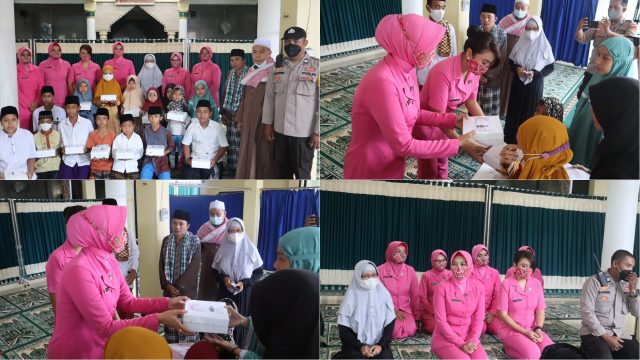 Bhayangkari Cabang Mataram Berbagi Takjil Kepada Yatim Piatu