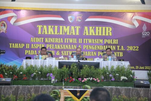Hasil Taklimat Akhir Itwasum Polri Tahap II 2022 di Polda NTB