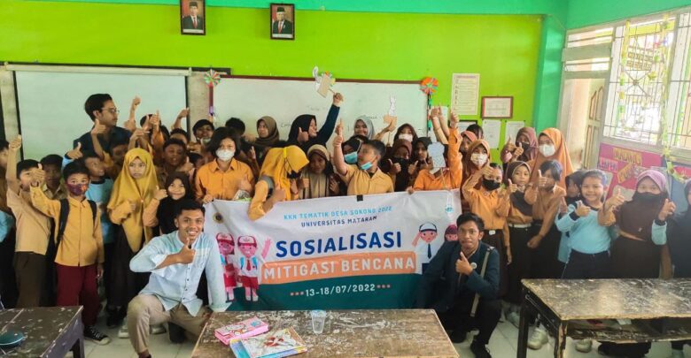 Unik! Team KKN Unram Sukses Selenggarakan Sosialisasi Mitigasi Bencana