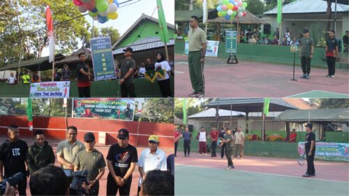 Resmi Open Turnamen Tenis Lapangan Dandim 1606/Mataram Cup Dibuka Danrem