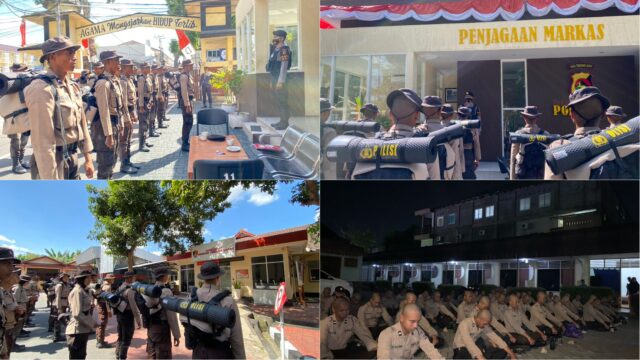 Latihan dan Pembaretan Bintara Remaja Ditsamapta Polda NTB