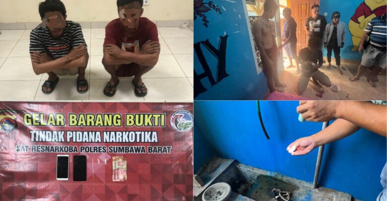 Polres KSB Amankan 2 Terduga Pelaku Pemilik Sabu