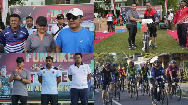 Fun Bike Menyambut HUT TNI ke-77 Digepar Korem 162/WB