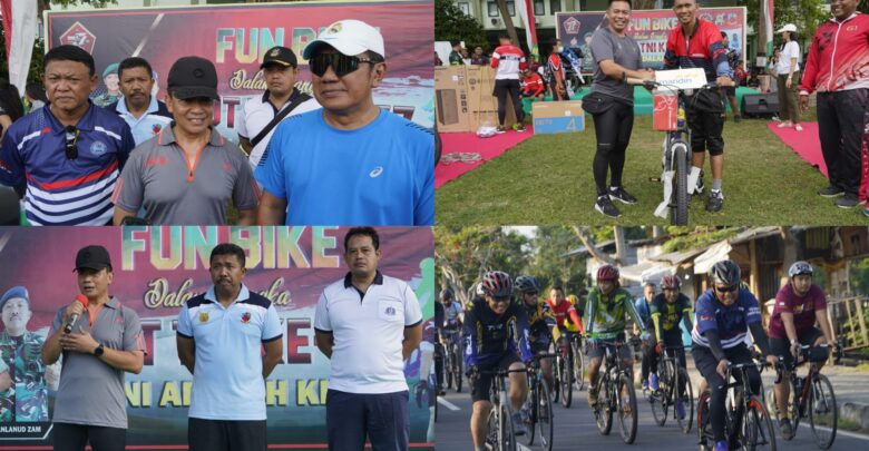 Fun Bike Menyambut HUT TNI ke-77 Digepar Korem 162/WB