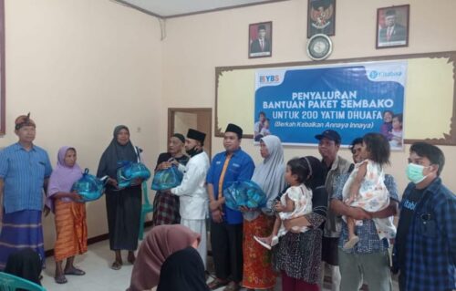 Yayasan Berdayakan Sesama Salurkan 200 Paket Sembako di Pringgasela