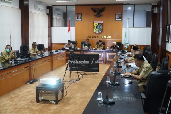 Bupati dan Forkopimda Lotim Ikuti Rakor Pengendalian Inflasi Daerah
