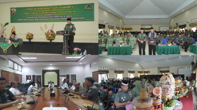 Korem 162/WB Peringati Maulid Nabi Muhammad SAW 1444 Hijriyah