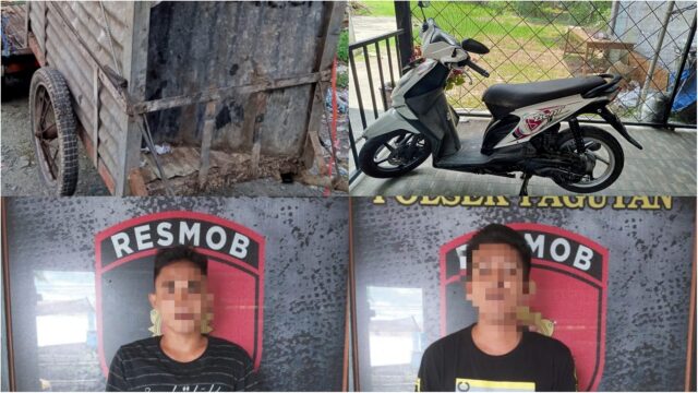 Curi Gerobak Sampah, Dua Pria Pengangguran Ditangkap Polisi