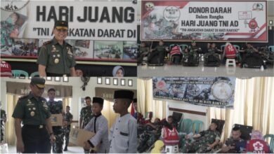 Hari Juang TNI AD, Korem 162/WB Gelar Donor Darah dan Sunatan Massal