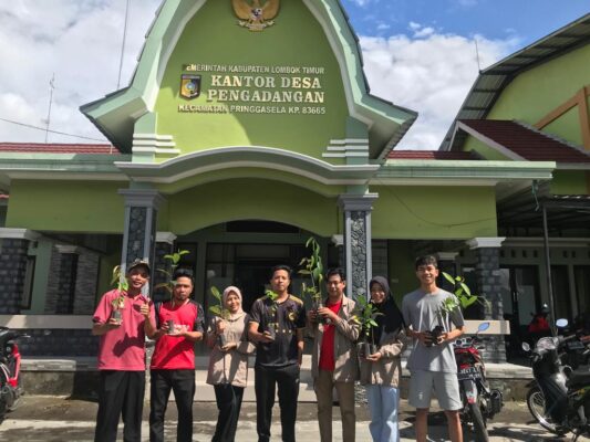 Mahasiswa KKN-T Unram Bagikan 1.500 Bibit Tanaman Produktif di Desa Pengadangan