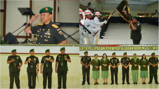 Tradisi Penerimaan Perwira dan Sertijab Kasiops Kasrem Korem 162/WB