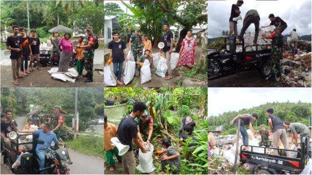 Peduli Lingkungan Hidup Sinergi Babinsa Lembah Sari dengan Eger Green