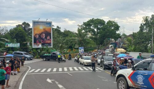 Pawai Ogoh Ogoh di Dusun Taman Bali Dikawal Ketat Polres Loteng