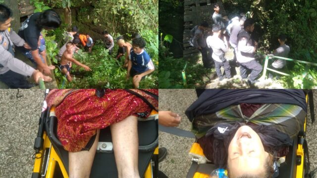 Terjatuh dari Tebing Turis Asal Jerman Mengalami Patah Tulang