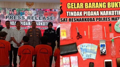 Lima Terduga Pengedar Narkoba Diringkus Satresnarkoba Polresta Mataram