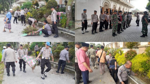 Polsek Praya Barat dan Koramil 1620-04/PB Gelar Kerja Bakti