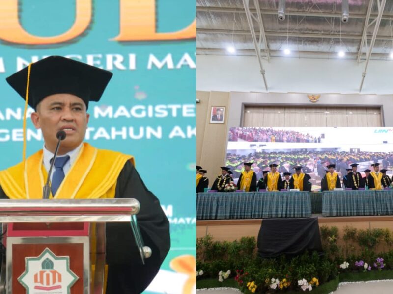 Wisuda ke-46 UIN Mataram Periode Agustus 2023, Rektor Mengukuhkan 1.261 Wisudawan