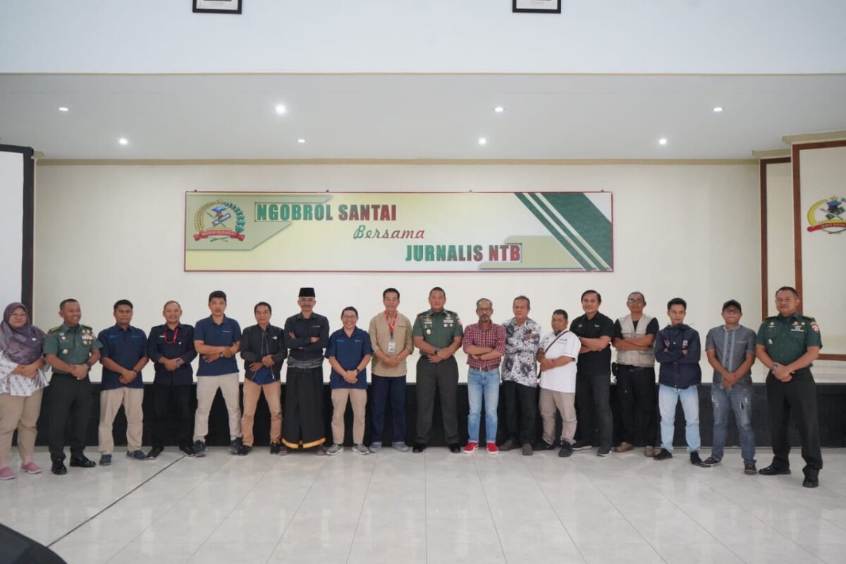 Ngobrol Santai Danrem 162/WB bersama Pimpinan Media dan Organisasi Konstituen Dewan Pers di NTB