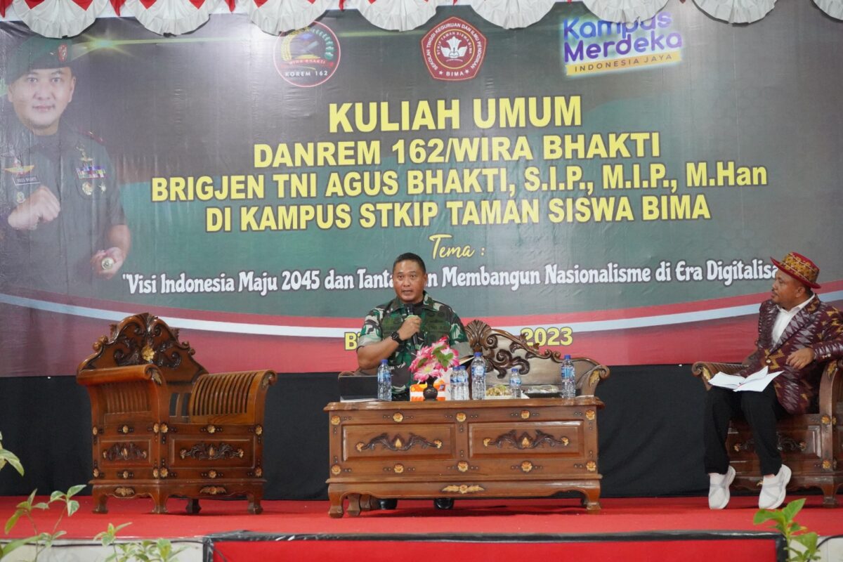 Danrem 162/WB Beri Kuliah Umum di STIP Taman Siswa Bima