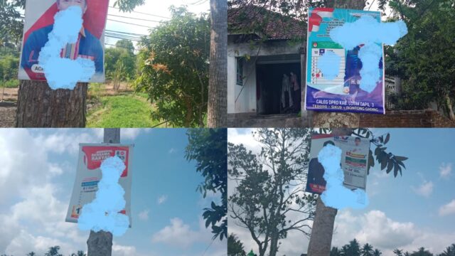 Sat Pol PP Lotim Belum Serius Lakukan Penertiban Poster Politik