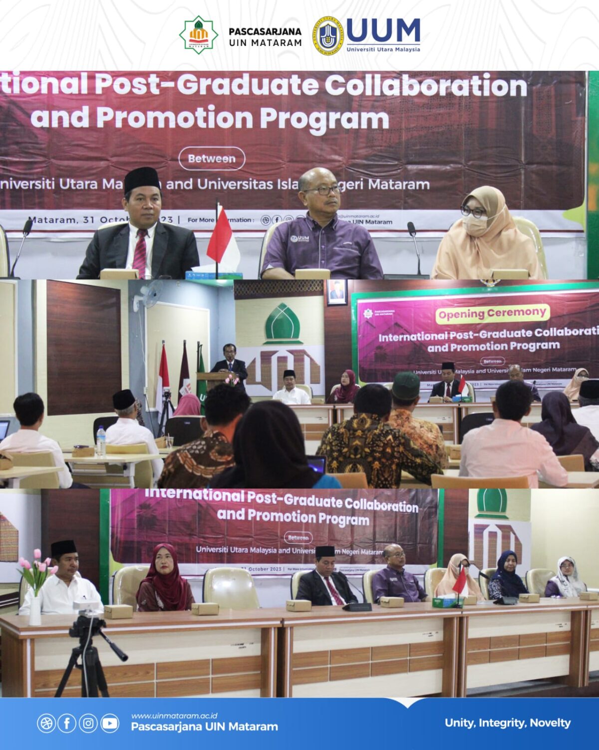 Pascasarjana UIN Mataram Gelar Konferensi Internasional bersama School of Multimedia Technology & Communication Universiti Utara Malaysia