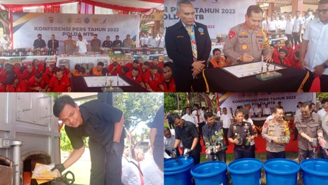 Konferensi Pers Akhir Tahun 2023 Polda NTB