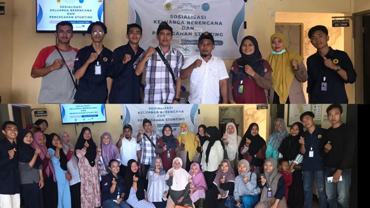 KKN-PMD Universitas Mataram Mengadakan Sosialisasi Keluarga Berencana (KB) dan Pencegahan Stunting di Desa Kertasari Kec. Labuhan Haji