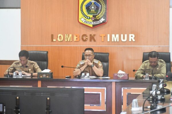 Didampingi Asisten Perekonomian dan Pembangunan Pj Bupati Lotim Ikuti Rakor Pengendali Inflasi