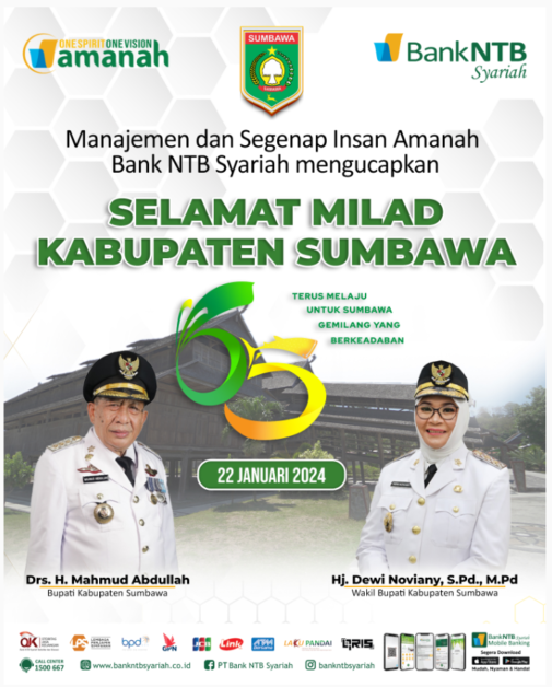 Iklan Bank NTB Syariah Hut Kabupaten Sumbawa