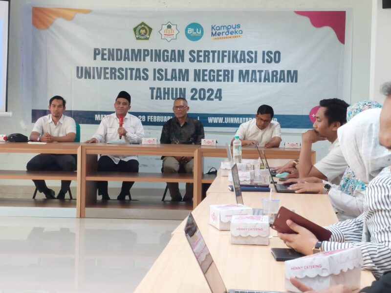 LPM UIN Mataram Menyelenggarakan Pendamping Sertifikasi ISO