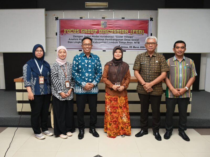 Pj Bupati Lotim Membuka FGD Model Kolaborasi Sister Village