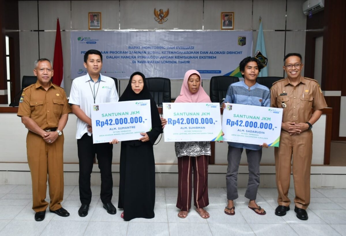 Pemda Lotim Mengalokasikan 1.9 Miliar untuk melindungi 12.696 Pekerja Rentan