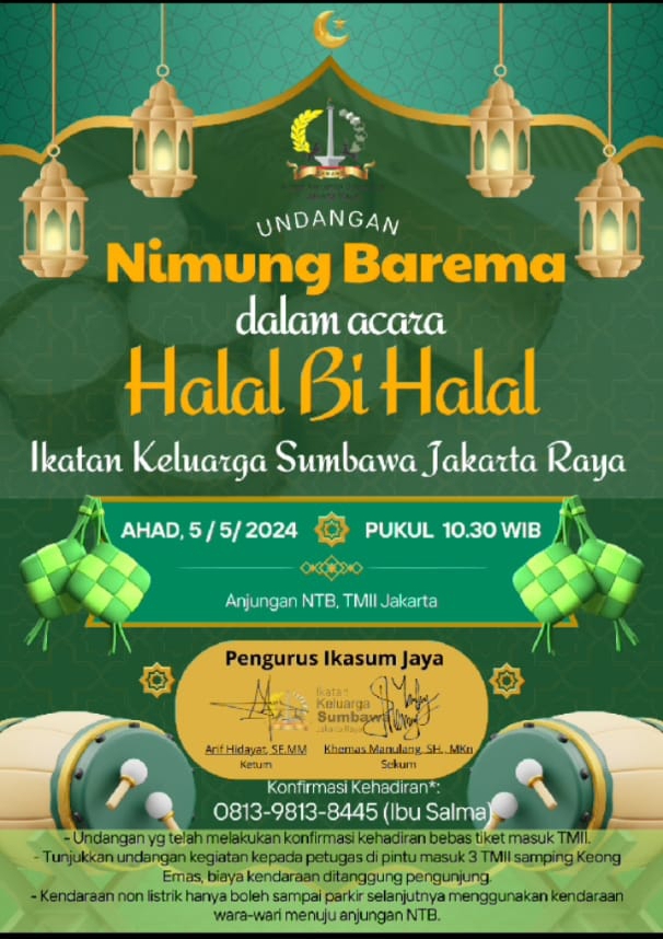 Tradisi Nimung Menjadi Tema dalam Halal Bihalal Ikasum Jaya 2024