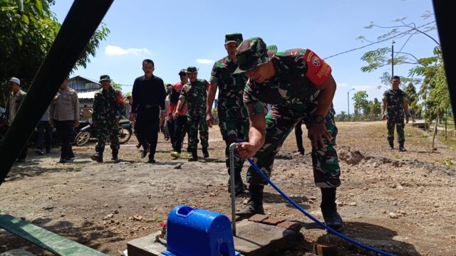 Kodim 1615/Lotim Membuat Sumur Bor di TMMD ke 121 untuk Dua Desa