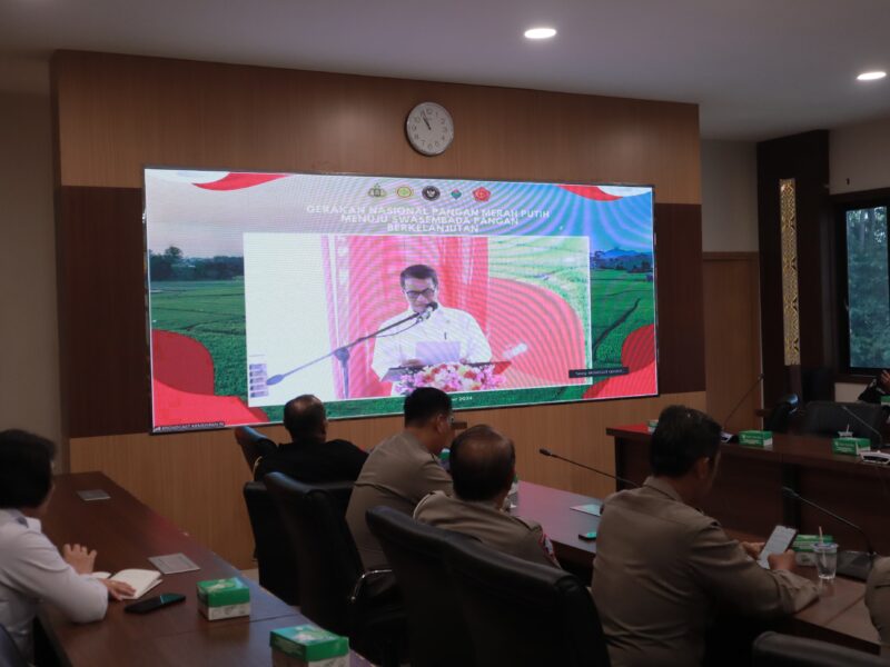 Polda NTB Hadiri Zoom Meeting Gerakan Nasional Pangan Merah Putih