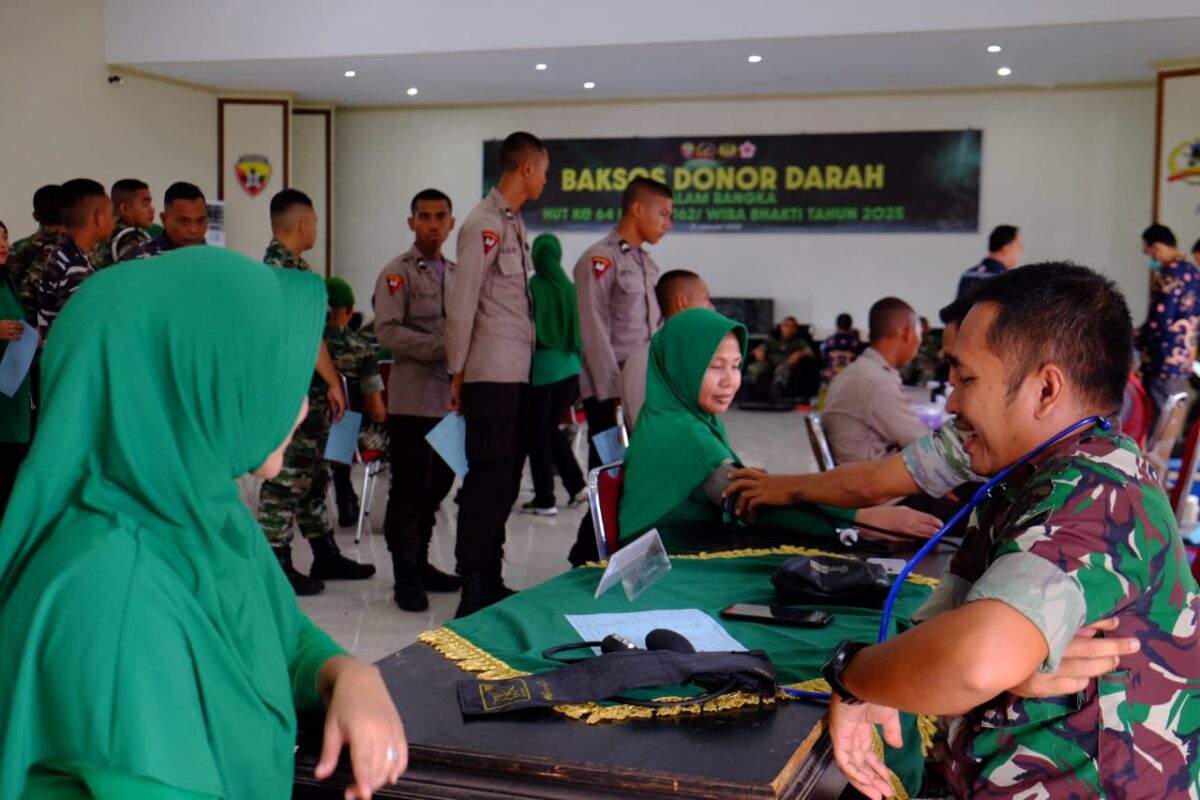 Donor Darah Warnai HUT ke-64 Korem 162/Wira Bhakti