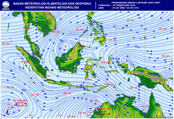 Waspada Cuaca Ekstrem di Wilayah NTB tanggal 10-13 Februari 2025